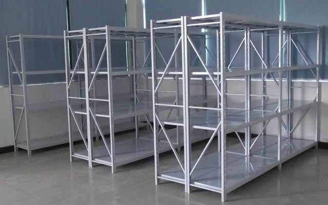 仓储货架库房货架铁架子四层架组装架中型架300kg展示架钢铁架